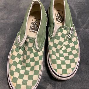 Vans green classic slip on 6.5 womens